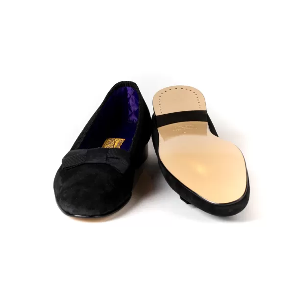 Bowhill u0026 Elliott Bowhill & Elliot X Mj: Schwarze Schuhe „Opera Pump" Aus Wildleder Mit Lea* S