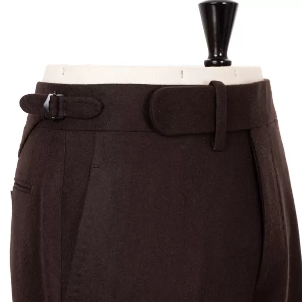 Cesare Attolini Braune Hose „Limited Fox Flannel" Aus Englischer Wolle Reine Handarbeit* Hose