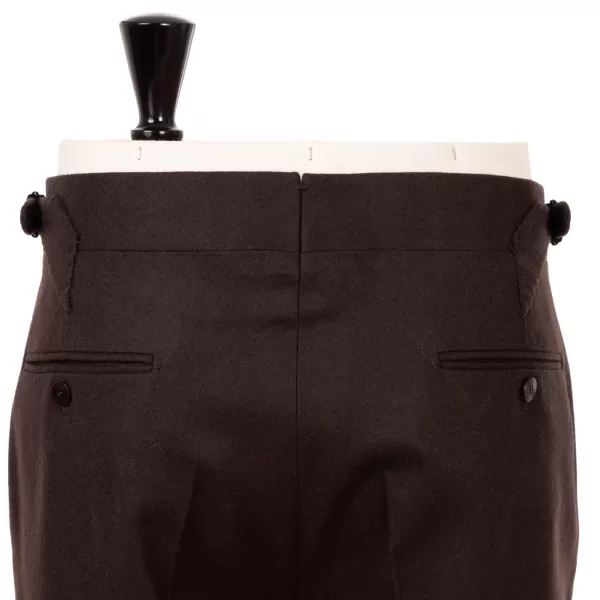 Cesare Attolini Braune Hose „Limited Fox Flannel" Aus Englischer Wolle Reine Handarbeit* Hose