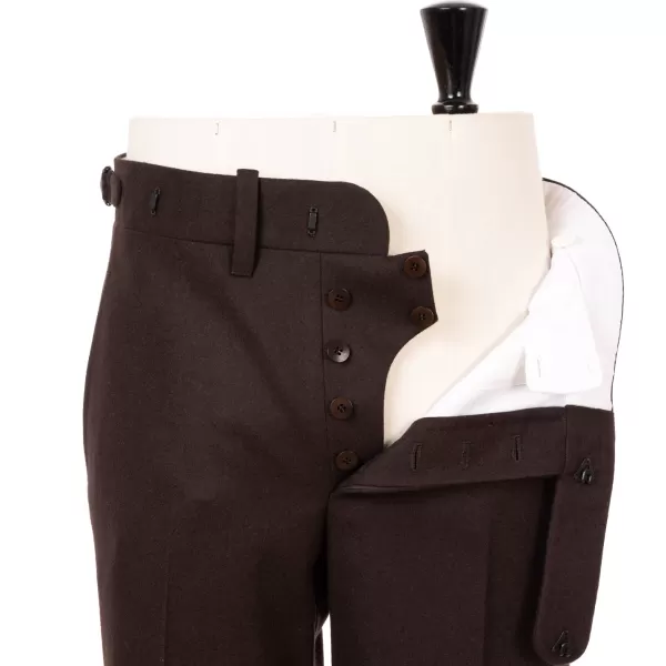 Cesare Attolini Braune Hose „Limited Fox Flannel" Aus Englischer Wolle Reine Handarbeit* Hose