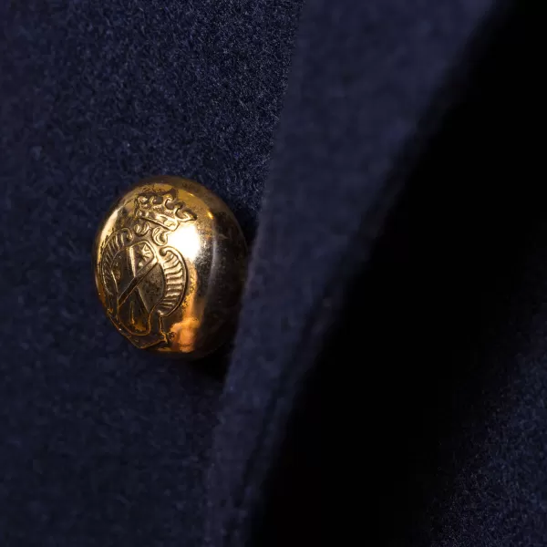 Cesare Attolini Dunkelblauer Blazer „Club Oro" Aus Wollflanell Von Fox Brother'S* Anzugjacke