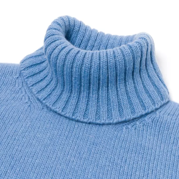 Fedeli Exklusiv Bei Michael Jondral: Azure Blue Scottish 4-Ply Cashmere Turtl* Strickwaren
