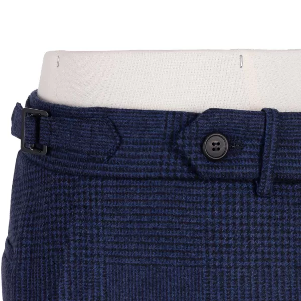 Rota Sartorial Exklusiv Bei Michael Jondral: Blau Karierte Flanellhose „Galles" In P* Hose