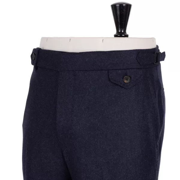 Rota Sartorial Exklusiv Bei Michael Jondral: Blaue Flanellhose Aus Reiner Wolle Rota Sart* Hose