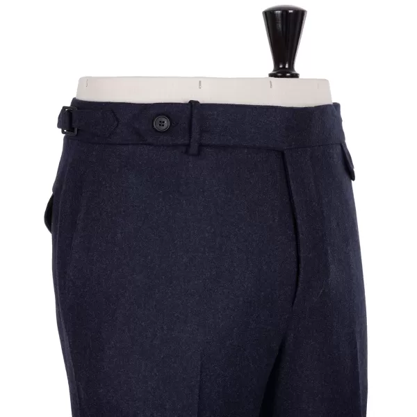 Rota Sartorial Exklusiv Bei Michael Jondral: Blaue Flanellhose Aus Reiner Wolle Rota Sart* Hose