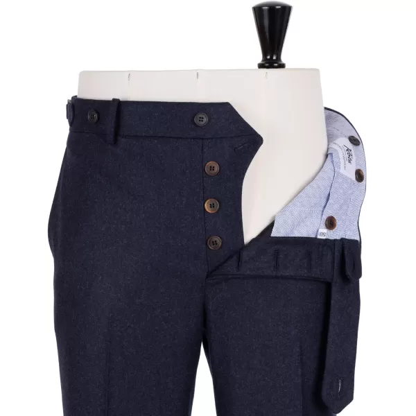 Rota Sartorial Exklusiv Bei Michael Jondral: Blaue Flanellhose Aus Reiner Wolle Rota Sart* Hose