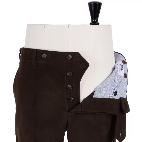 Rota Sartorial Exklusiv Bei Michael Jondral: Dunkelbraune Hose Aus Englischer Baumwolle Mo* Hose
