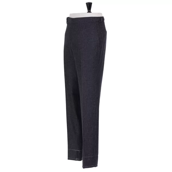 Rota Sartorial Exklusiv Bei Michael Jondral: Grau Karierte Flanellhose „Galles" In Pur* Hose