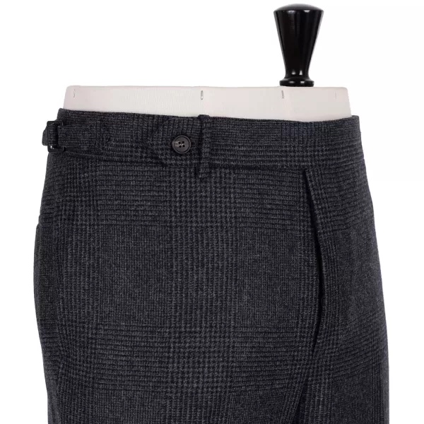Rota Sartorial Exklusiv Bei Michael Jondral: Grau Karierte Flanellhose „Galles" In Pur* Hose