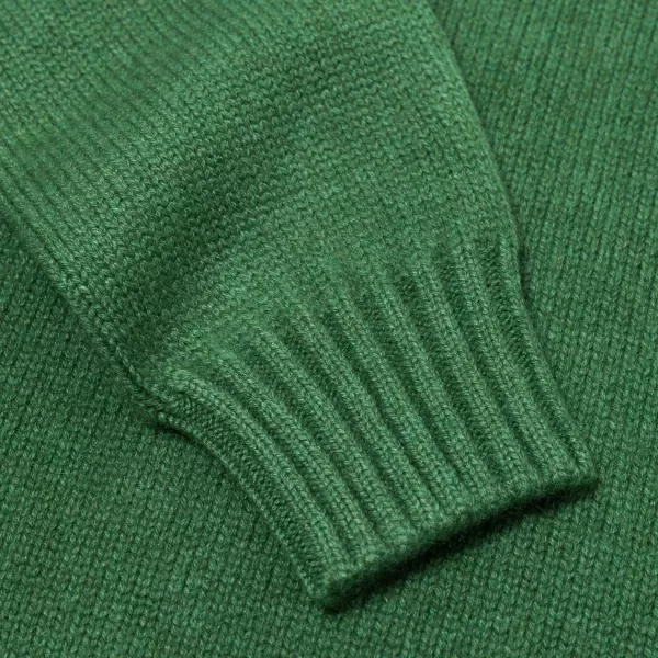 Fedeli Exklusiv Bei Michael Jondral: Gruner Schottischer Rollkragenpullover Aus 4-Lagigem Kaschmir* Strickwaren