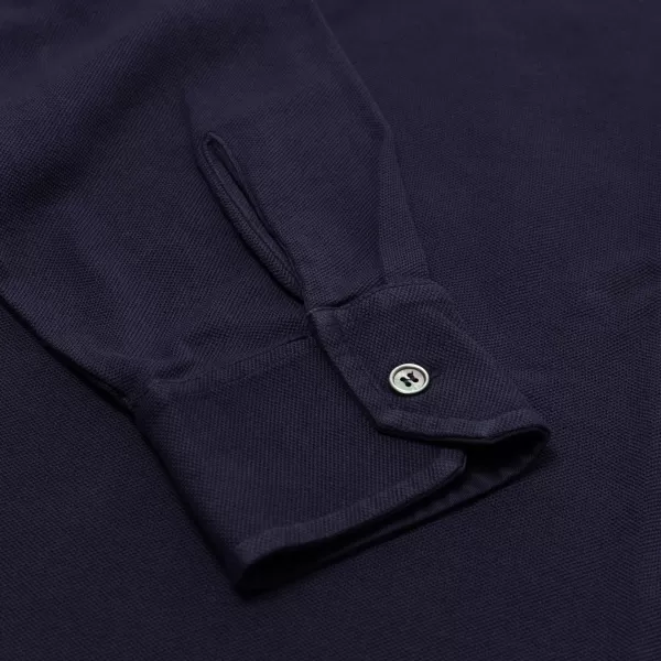 Fedeli Exklusiv Bei Michael Jondral: Langarm-Poloshirt „North" Von Pure Giza Co* Poloshirts Langarm