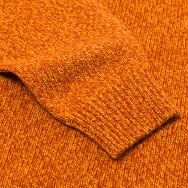 Fedeli Exklusiv Bei Michael Jondral: Orange Scottish 3-Ply Mouline Cashmere S* Strickwaren