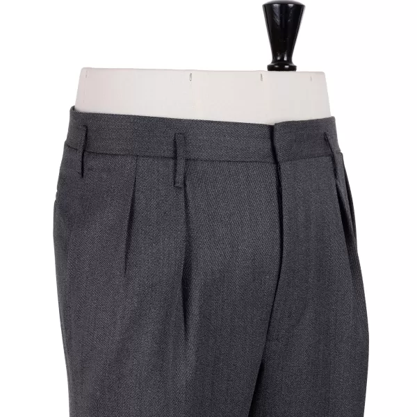 Rota Sartorial Exklusiv Fur Michael Jondral: Graue Hose „Hollywood" Mit Zwei Pleas* Hose