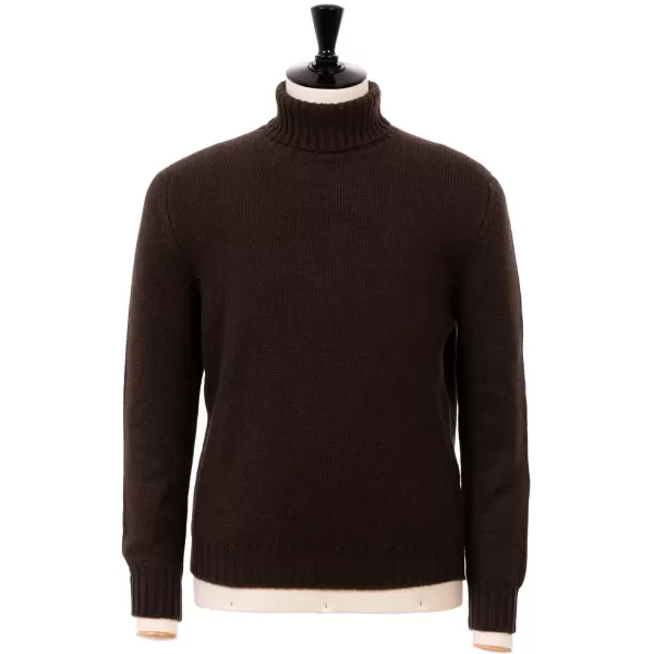 Fedeli Exklusiv Fur Michael Jondral: Rollkragenpullover In Kakaobraun Von Made O* Strickwaren