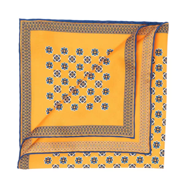 E. Marinella Gemusterte Pochette Aus Reiner Englischer Seide Handgerollt* Taschentücher