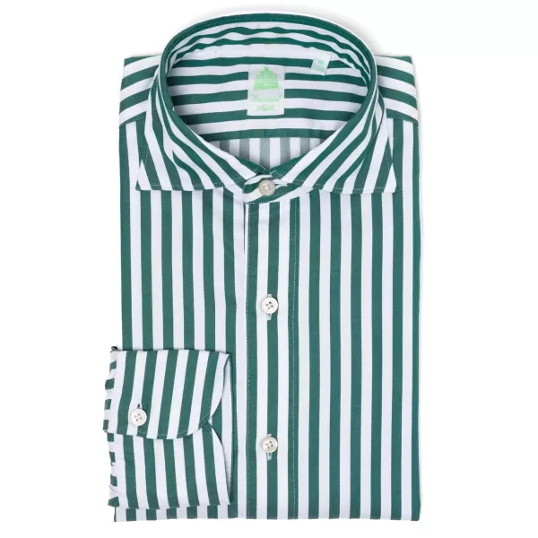 Finamore 1925 Gestreiftes Sportshirt Aus Reiner Baumwolle „Bourbon Stripes" Simone-Kragen* Freizeithemden