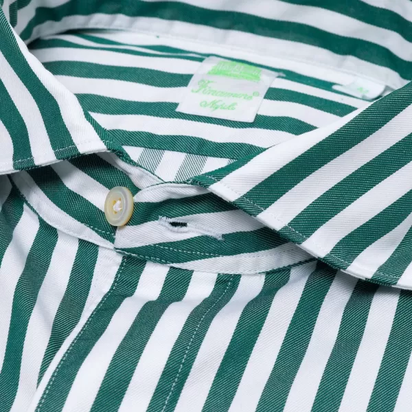 Finamore 1925 Gestreiftes Sportshirt Aus Reiner Baumwolle „Bourbon Stripes" Simone-Kragen* Freizeithemden