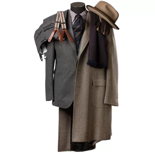 Cesare Attolini Grauer Anzug „Flanella Pipi" Aus Englischer Wolle Von Fox Brother'S Pure* Anzugjacke