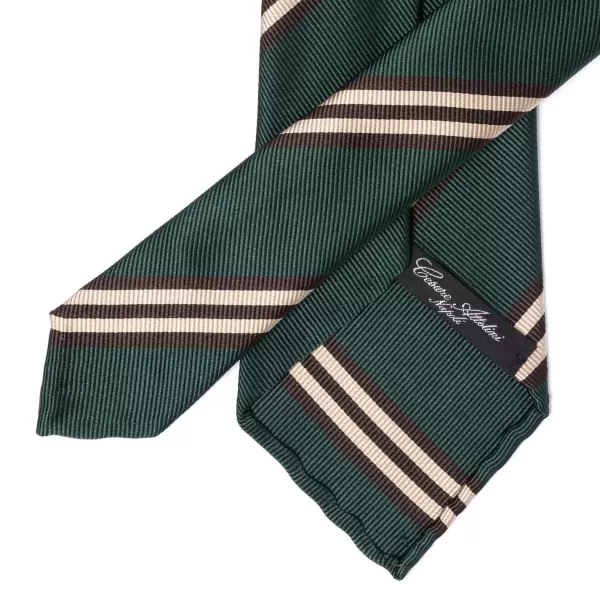 Cesare Attolini Historisches Archiv: Krawatte „Grunes Regiment" Aus Reiner Seide Handgerollt* Krawatten