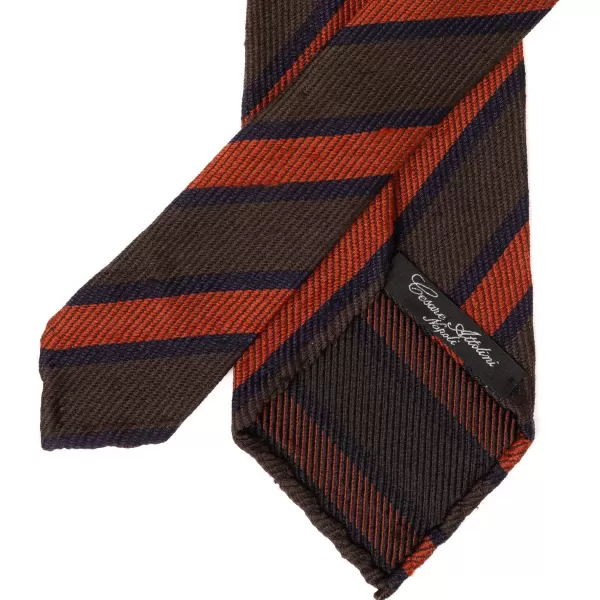 Cesare Attolini Historisches Archiv: Krawatte „School Stripes" Aus Seide Und Wolle - Handro* Krawatten