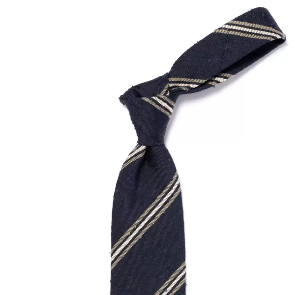 Cesare Attolini Historisches Archiv: Krawatte „Shantung Stripe" Aus Reiner Seide Handgerollt* Krawatten