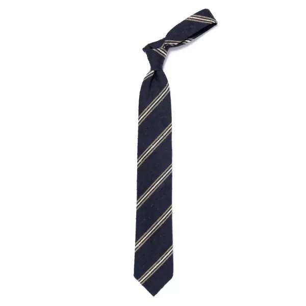 Cesare Attolini Historisches Archiv: Krawatte „Shantung Stripe" Aus Reiner Seide Handgerollt* Krawatten