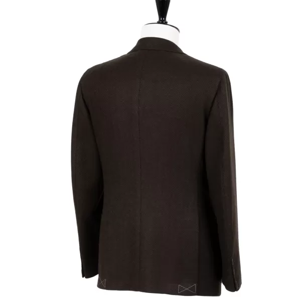 Cesare Attolini Jacke „Green Herringbone Gent" Aus Reiner Merinowolle Von Fox Brothe* Anzugjacke