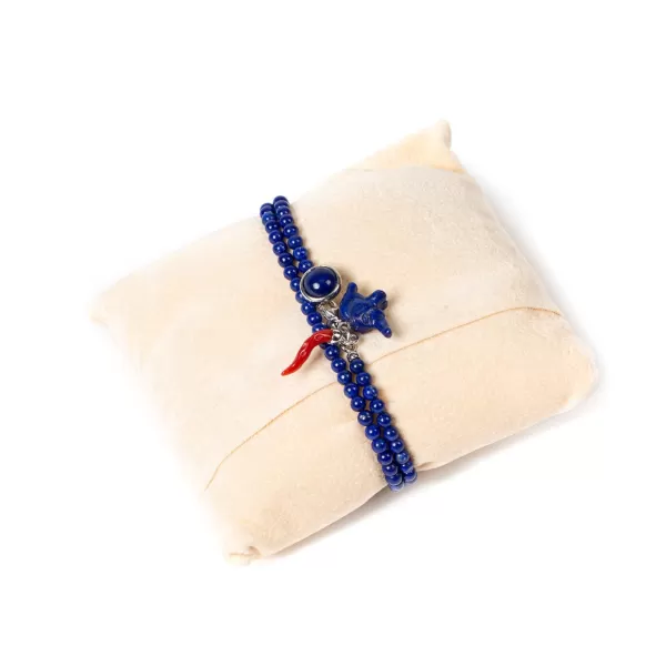 Barbarulo Napoli Knopfloch-Halskette „Stile Galante" Aus Lapislazuli Reine Handarbeit* Manschettenknöpfe Und Schmuck