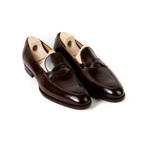 Saint Crispin's Limitierte Auflage: Loafer „Curved Strap" Aus Original Horween Shell Cordovan* Mto