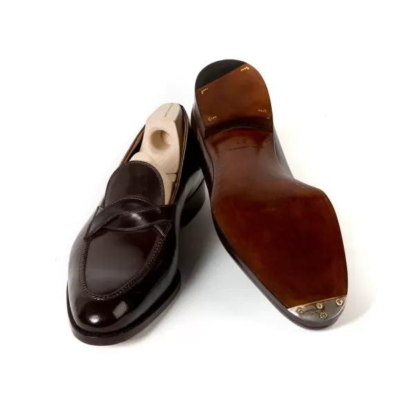Saint Crispin's Limitierte Auflage: Loafer „Curved Strap" Aus Original Horween Shell Cordovan* Mto