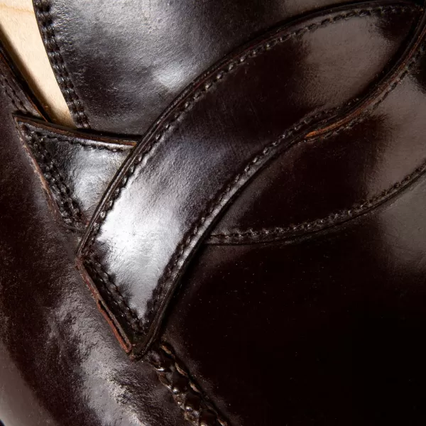 Saint Crispin's Limitierte Auflage: Loafer „Curved Strap" Aus Original Horween Shell Cordovan* Mto