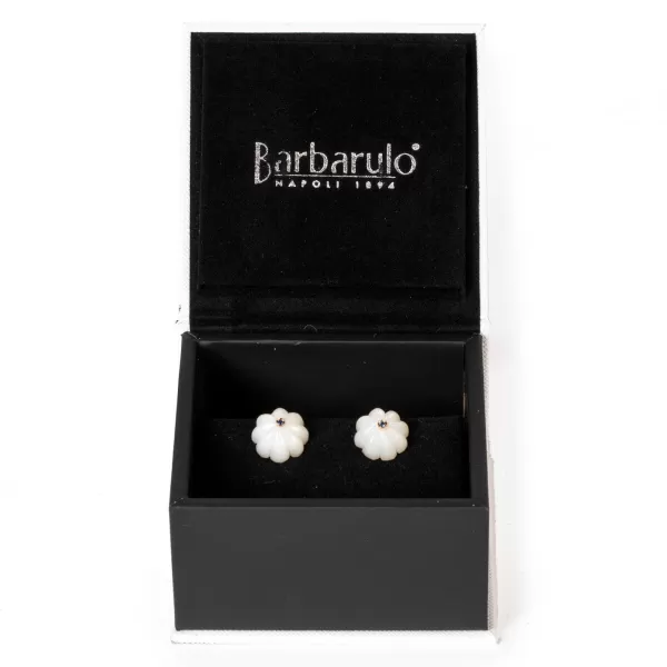 Barbarulo Napoli Manschettenknöpfe „Perlmutt Mit Saphiren" Aus Sterlingsilber P* Manschettenknöpfe Und Schmuck