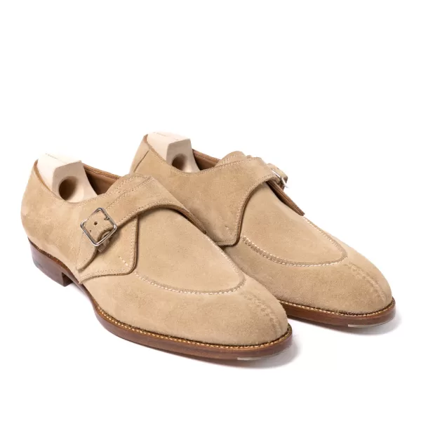 Saint Crispin's Monch „Split Toe Apron" Aus Sandfarbenem Wildleder Reine Handarbeit* Mto