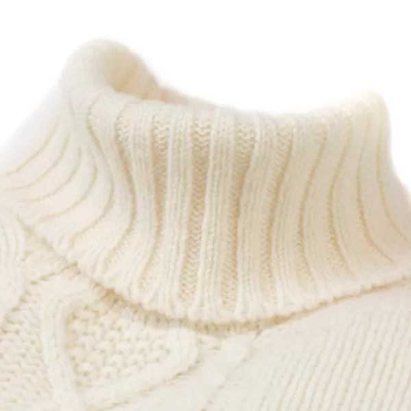 William Lockie Naturweiser Rollkragenpullover „Alain Aran-Cable" Aus 6-Lagigem Lamm* Strickwaren