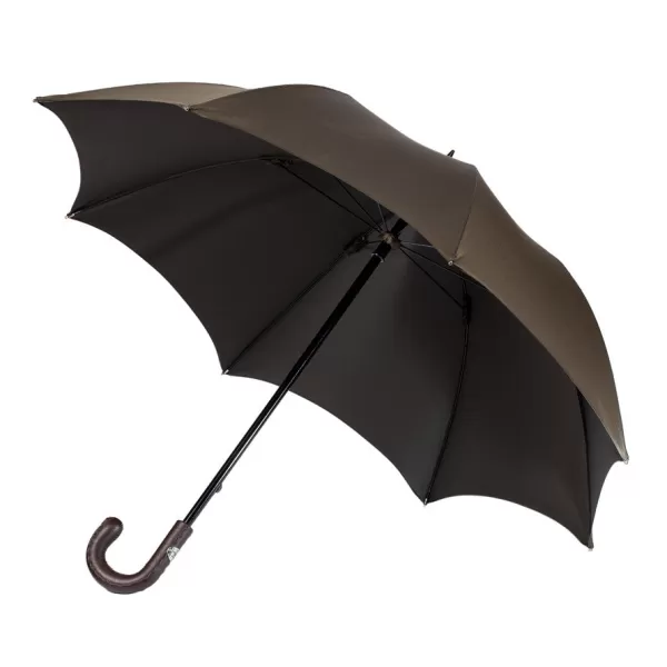 Maglia Olive-Colored Sporty Umbrella With Hand-Sewn Leather Handle* Regenschirme