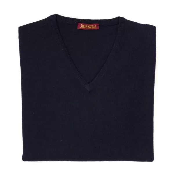 Brigatelli seit 1922 Pullover Mit V-Ausschnitt Aus Merinowolle Und Kaschmir 1-Lagige Kaschmirmischung* Strickwaren