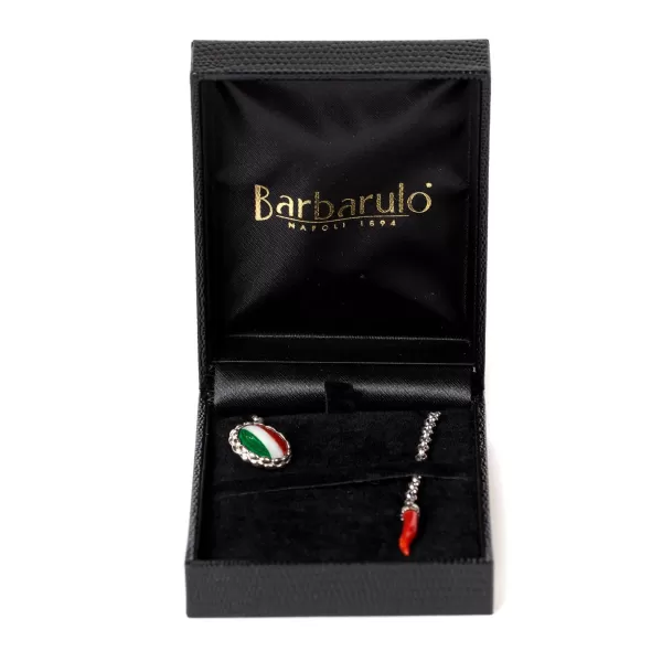 Barbarulo Napoli Reverskette „Le Royal Italy" Aus Sterlingsilber Handgefertigt* Manschettenknöpfe Und Schmuck