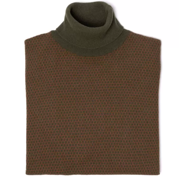 Brigatelli seit 1922 Rollkragenpullover Aus Merinowolle Und Kaschmir Mit Quadratischem Jacquard 1-Lagig, Ca* Strickwaren
