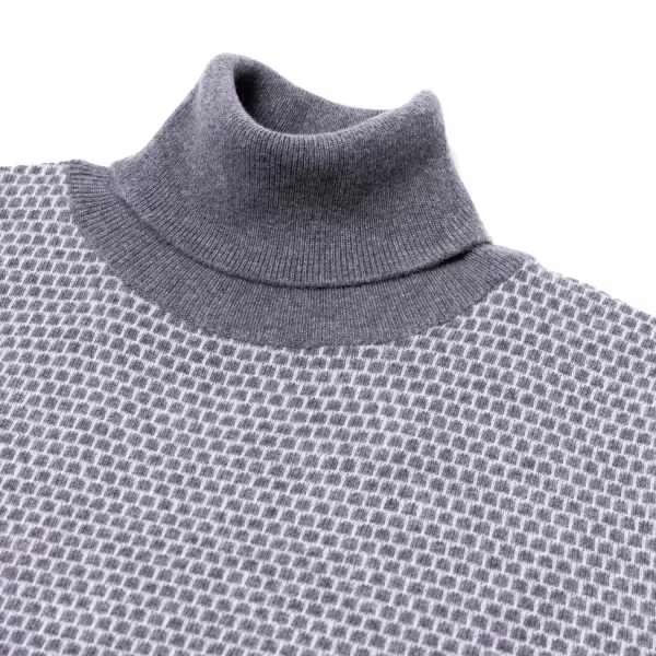 Brigatelli seit 1922 Rollkragenpullover Aus Merinowolle Und Kaschmir Mit Quadratischem Jacquard 1-Lagig, Ca* Strickwaren