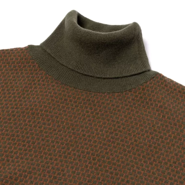 Brigatelli seit 1922 Rollkragenpullover Aus Merinowolle Und Kaschmir Mit Quadratischem Jacquard 1-Lagig, Ca* Strickwaren