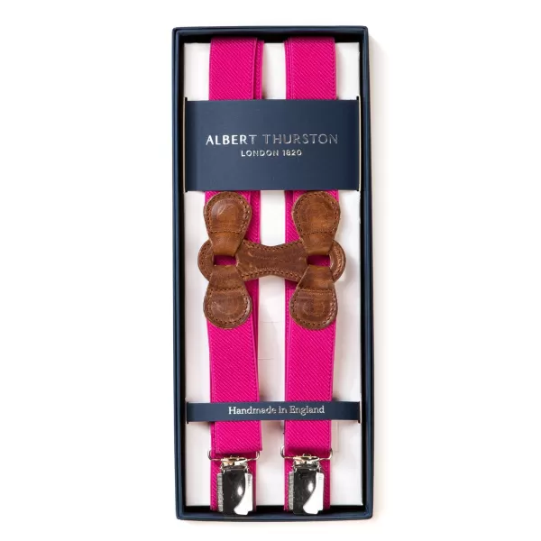 Albert Thurston Rosa Elastische Hosentrager „Infinity" Mit Clips* Zahnspange