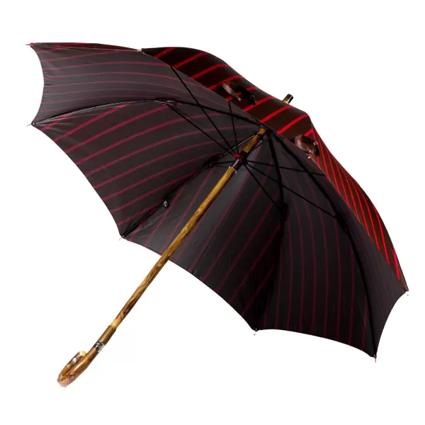 Maglia Roter Regenschirm Mit Holzgriff* Regenschirme