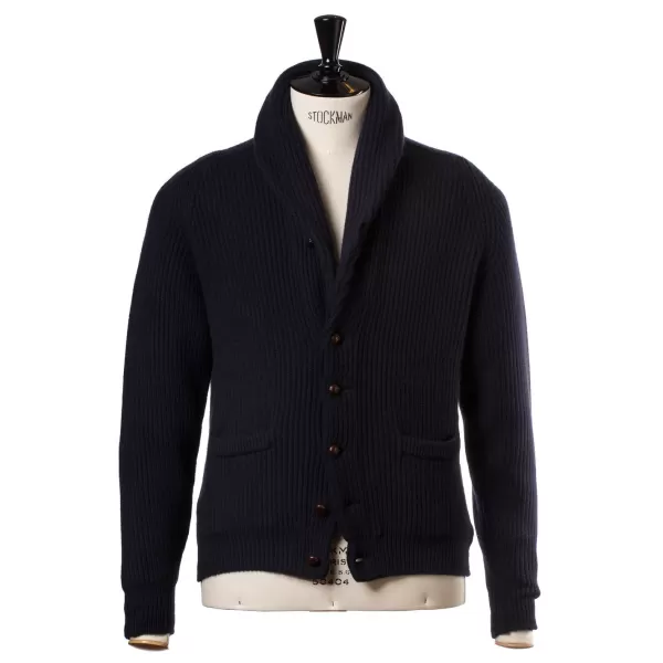 William Lockie Schalkragen-Cardigan „Shawl-Windsor" Aus Reinem Schottischem 6-Lagigem Cash* Strickwaren