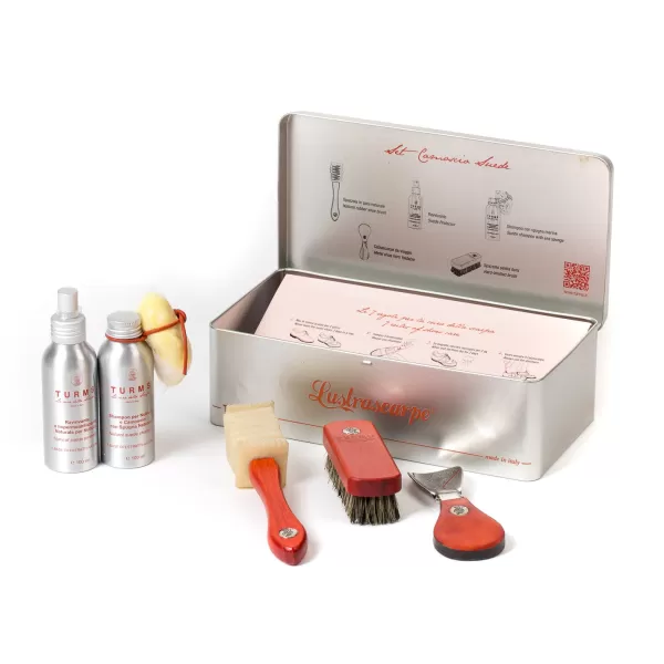 Türme Schuhputzset „Lustrascarpe Wildleder" Reine Handarbeit* Schuhpflege