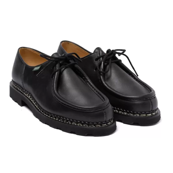 Paraboot Schwarzer Derby „Michael" Aus Gewachstem Kalbsleder* S