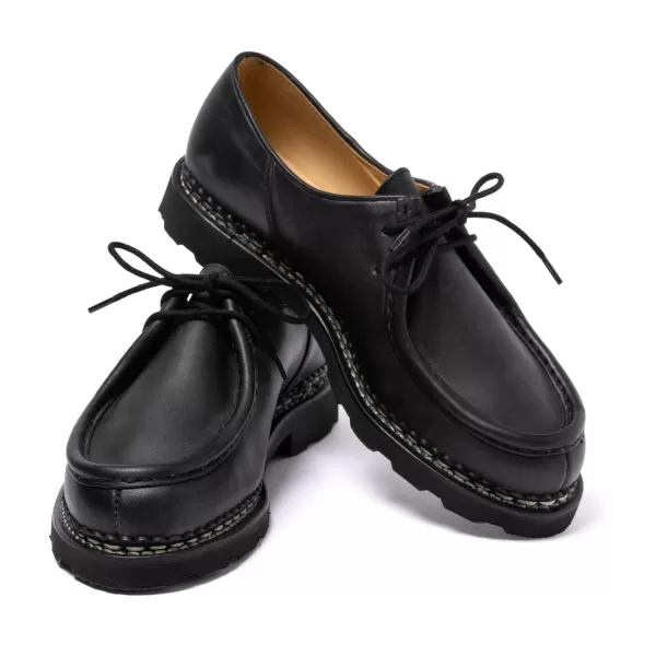 Paraboot Schwarzer Derby „Michael" Aus Gewachstem Kalbsleder* S