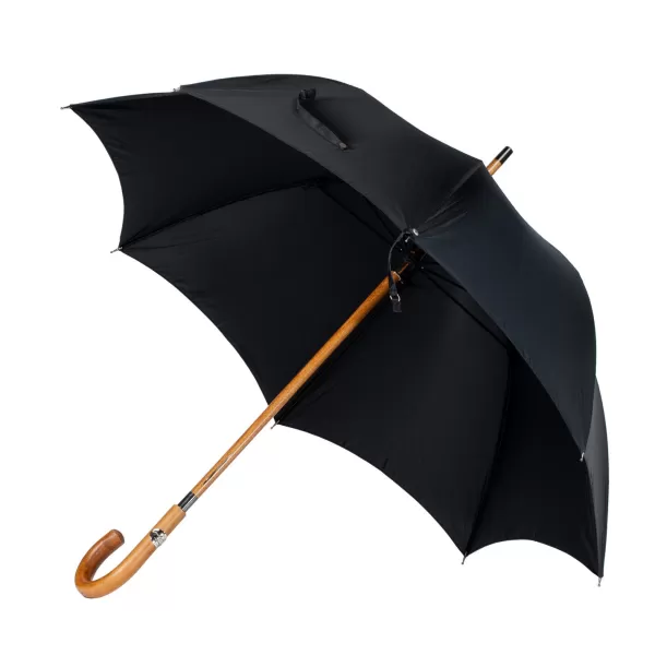 Maglia Schwarzer Regenschirm „Traveller" Mit Holzgriff* Regenschirme