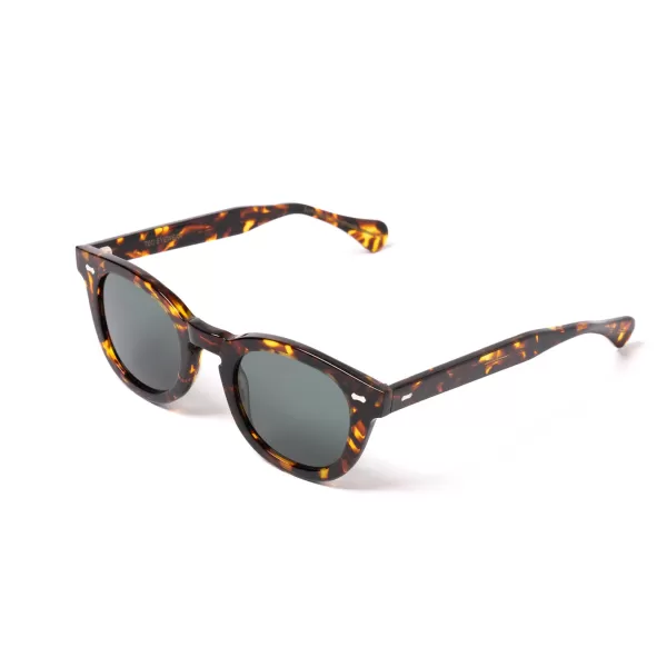 TBD BRILLEN Sonnenbrille „Donegal Havana" Mit Grunen Glasern Handgefertigt* Sonnenbrille