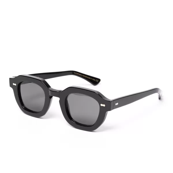 TBD BRILLEN Sonnenbrille "Juta Black" Mit Grauen Glasern - Handarbeit* Sonnenbrille