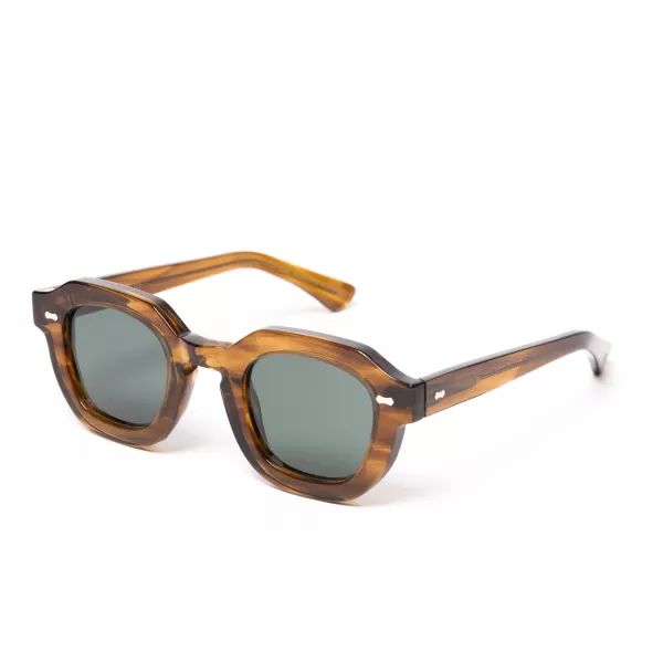 TBD BRILLEN Sonnenbrille "Juta Earth" Mit Grunen Glasern - Handarbeit* Sonnenbrille